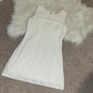 White Lace Mini Dress